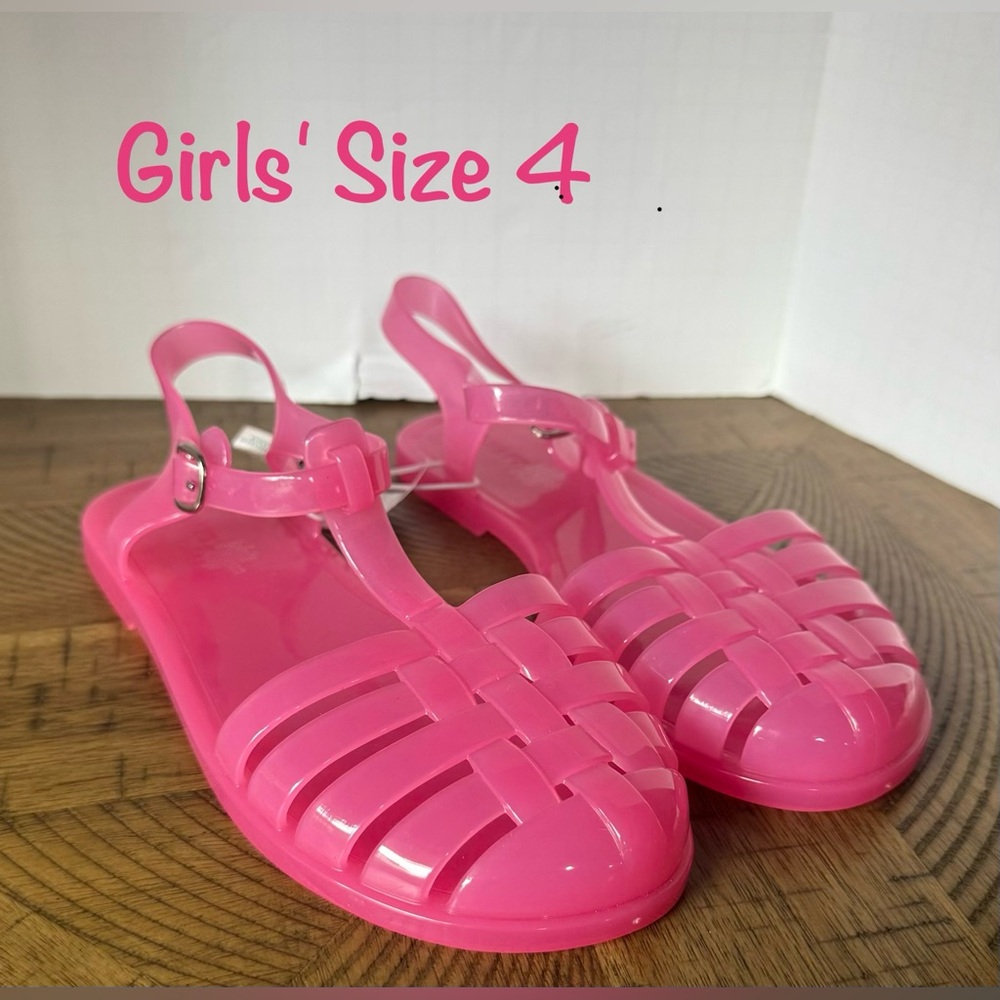 🩷 Pink - Tween/Girls' Jelly Sandals 🩷 size 4